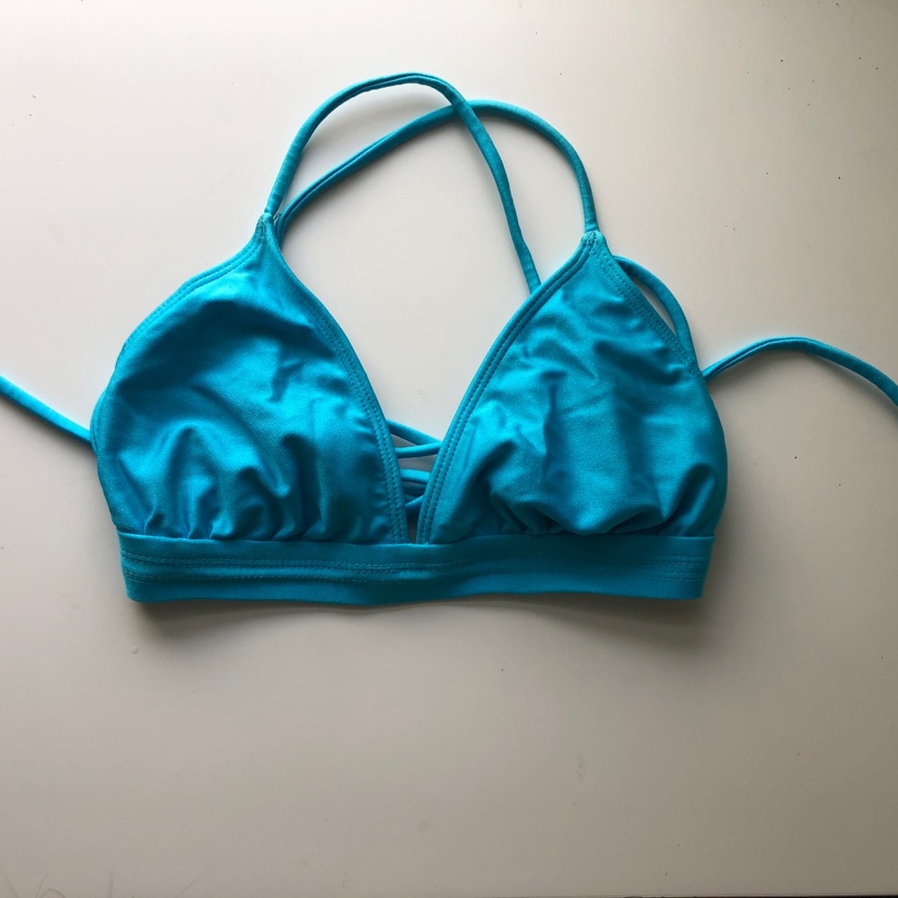 Calavera Blue Bikini Top (M)